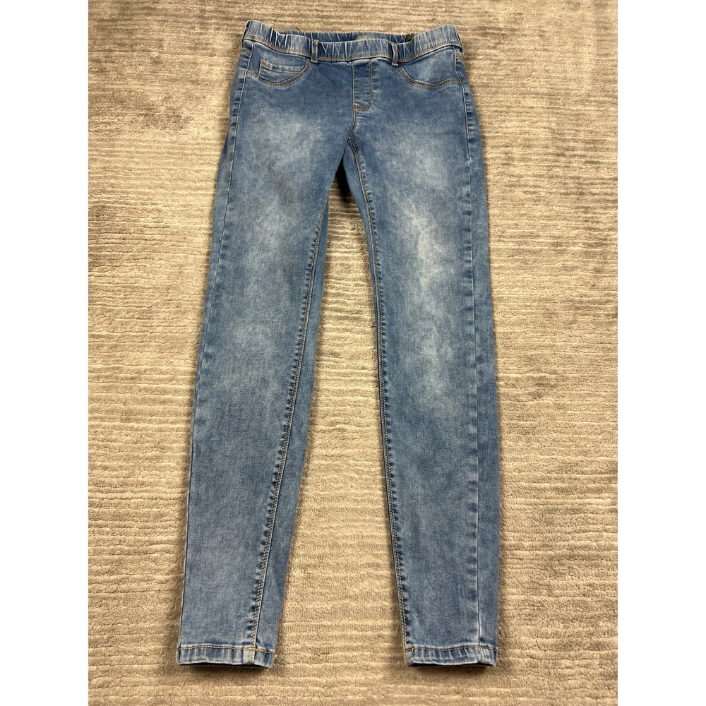MNG Jeans Jeggings Women 6 Blue Piti Light Wash Elastic Waist Skinny Stretch